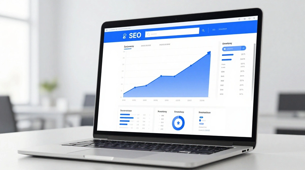 Glorvix.com SEO agency dashboard displaying US business website ranking analytics and organic traffic growth charts
